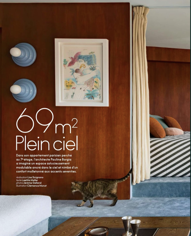 Appartement Pauline Borgia pour Elle Déco Magazine - photos Jérôme Galland