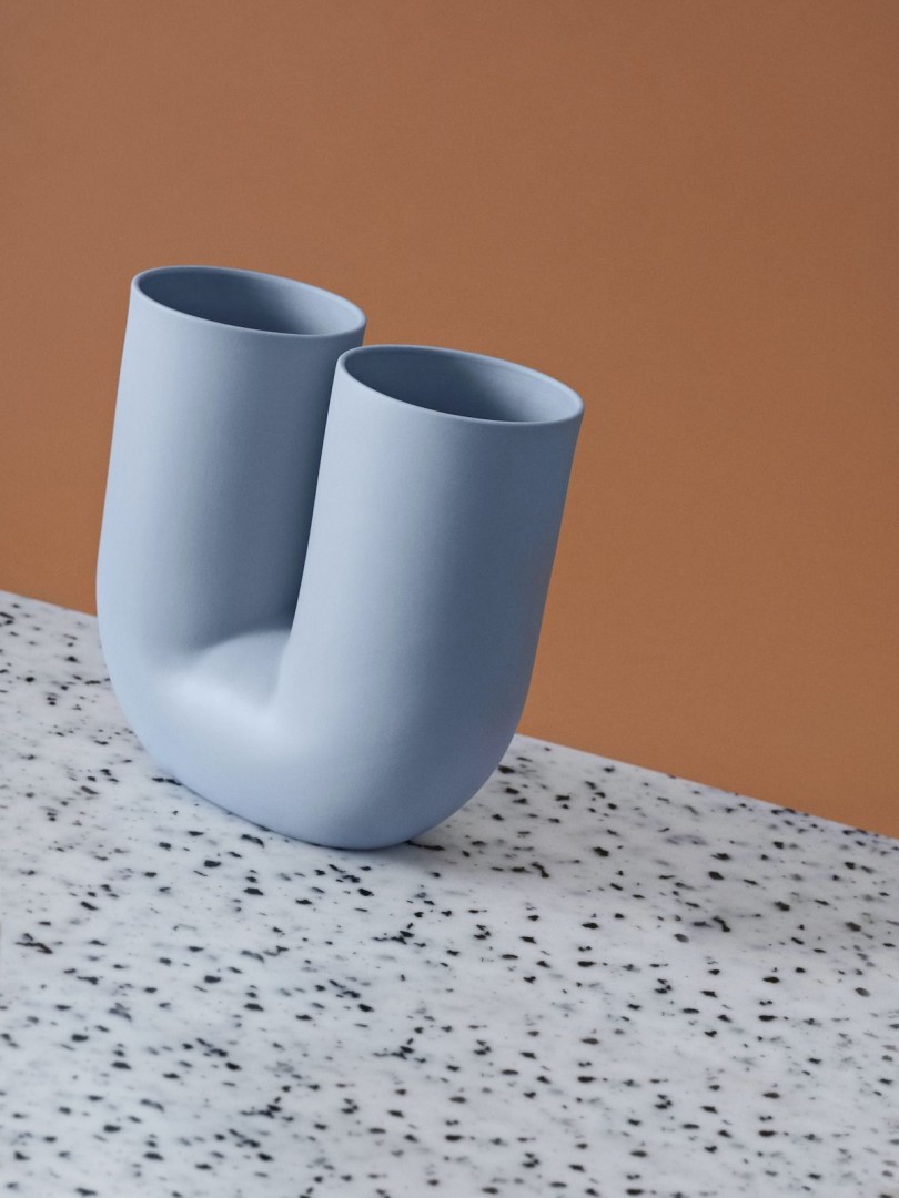 Vase kink Muuto bleu ciel idées cadeaux noel pour père ou mère ou grands parents