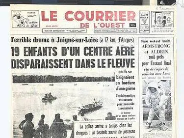 une courrier noyade lac vintage journal 