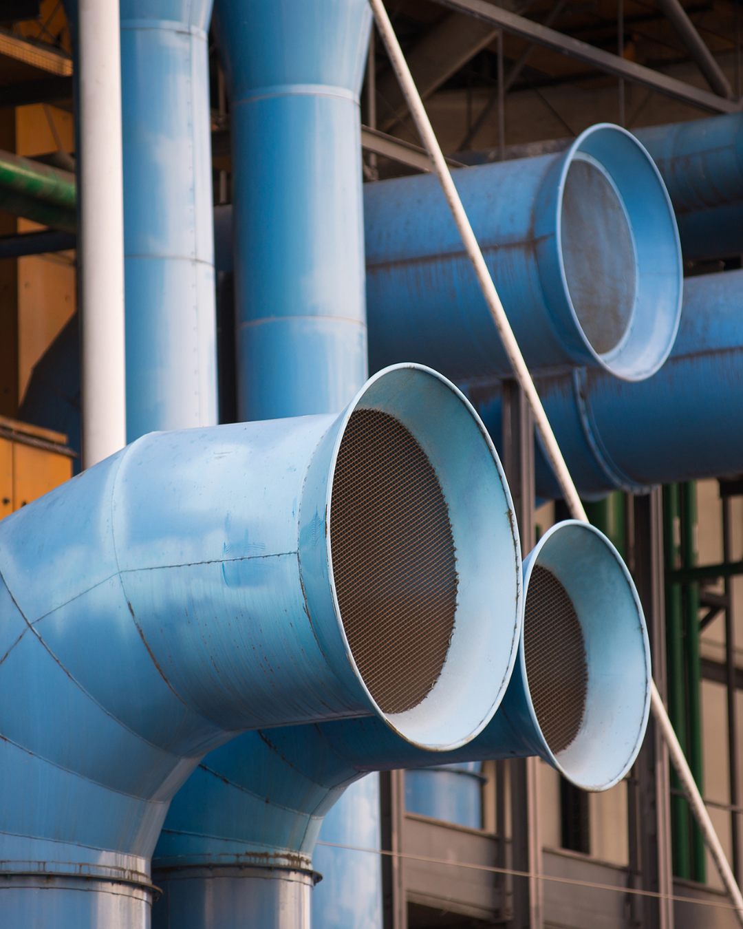 architecture centre pompidou que signifient les couleurs du bâtiment renzo piano ?