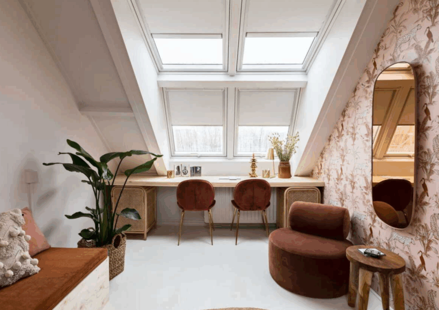 inspiration bureau sur mesure sous pente combles