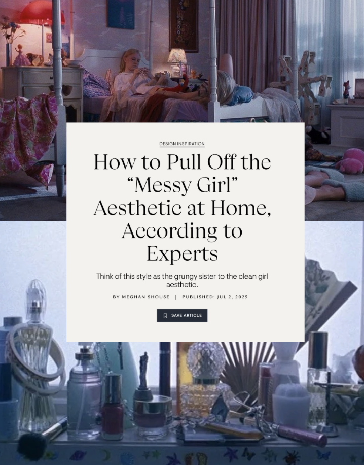 intentional clutter cluttercore messy girl aesthetic home decor pinterest