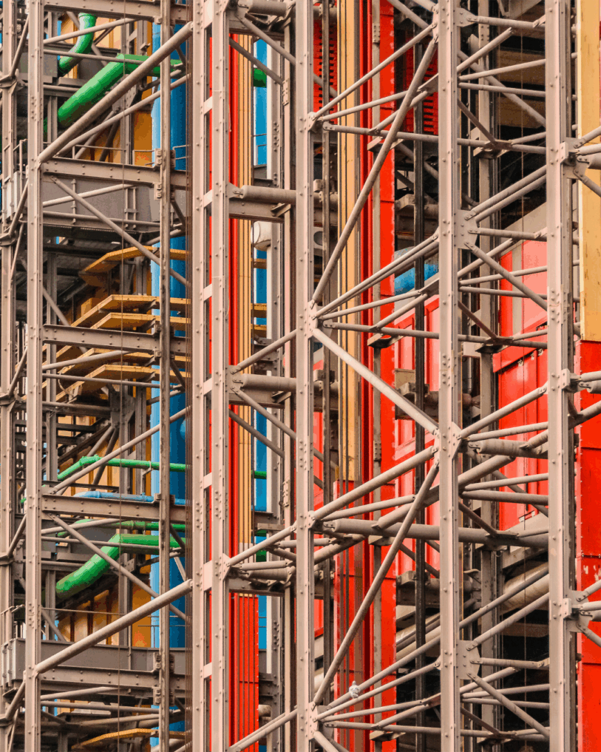 que signifient les couleurs de la façade du Centre Pompidou à Paris - architecture histoire visite culture Paris