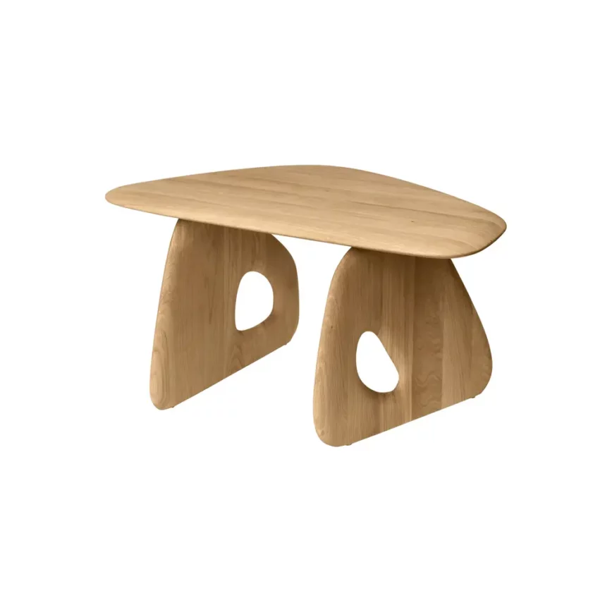 table basse ferm living en chene design original courbe