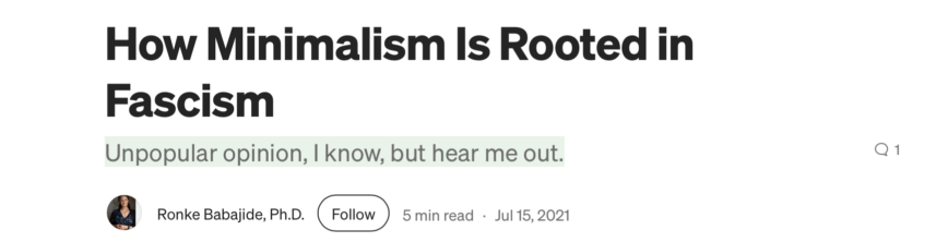 minimalisme en déco et racines racistes blog pantone couleur de l'année 2025