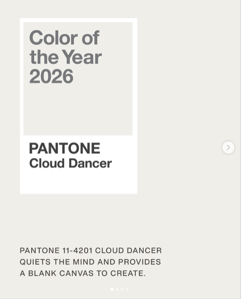 cloud dancer couleur de l'année 2025 pantone débat pourquoi blanc