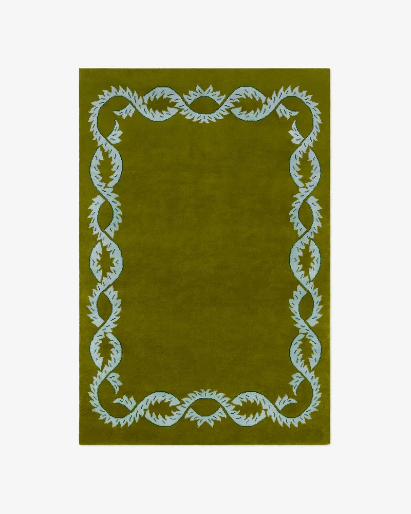 tapis olive motif nordic knots