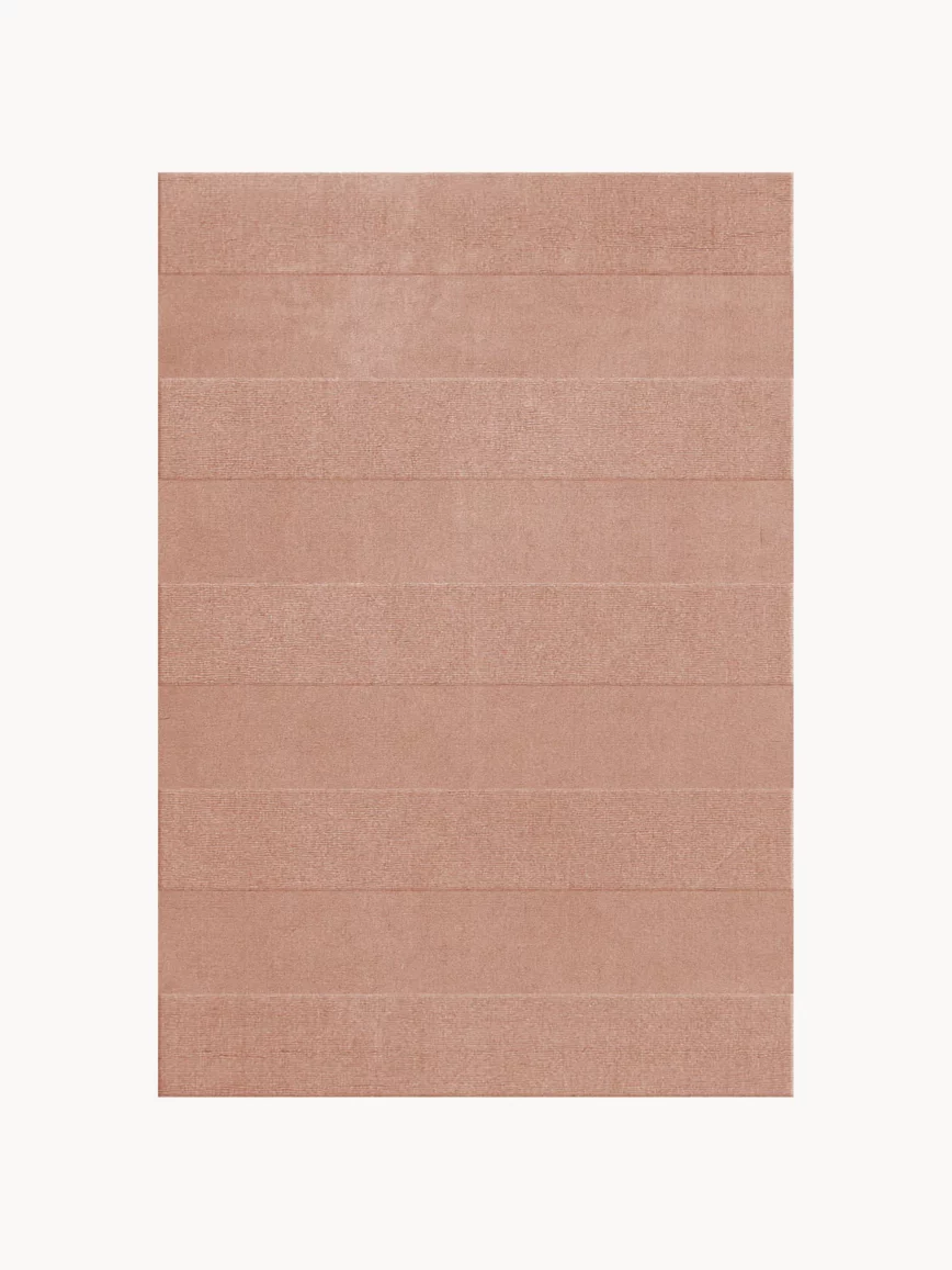 Tapis à rayures rose ton sur ton