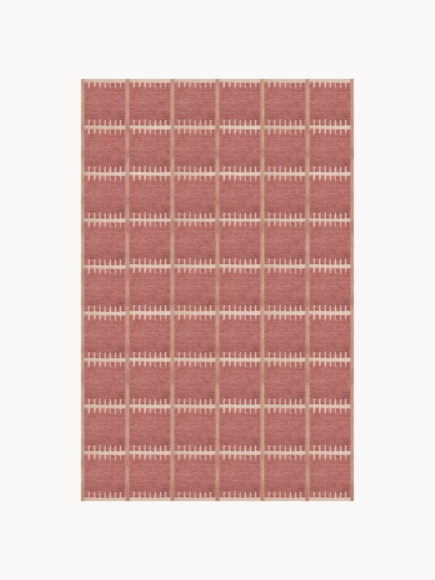 tapis rose à motif graphique design westwing layered