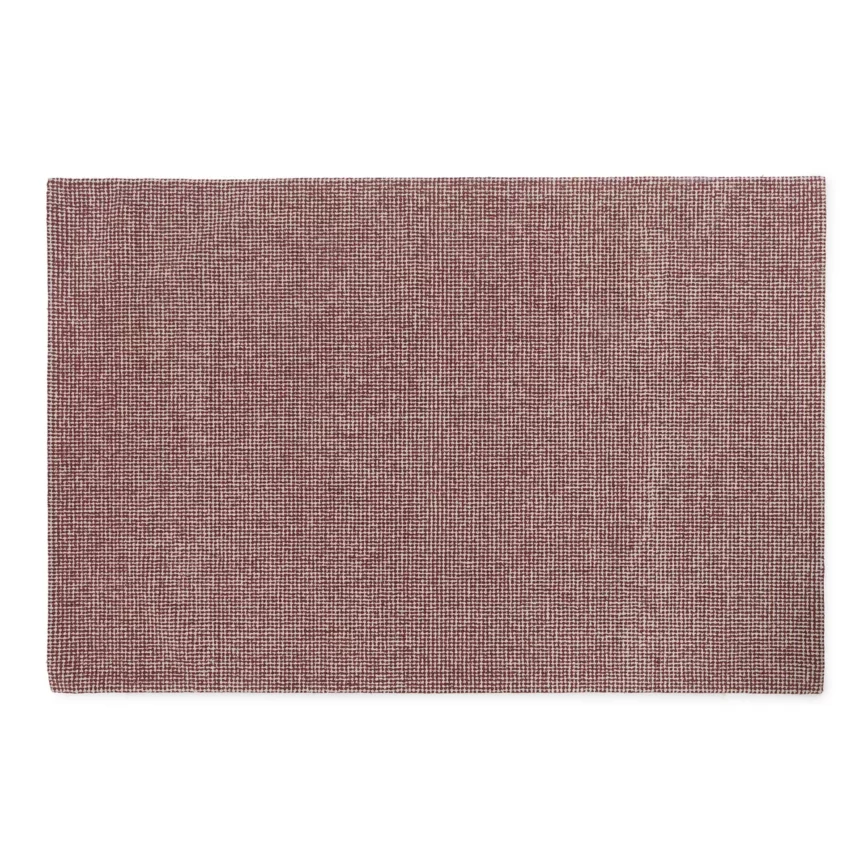 tapis bordeaux rouge uni design scandinave